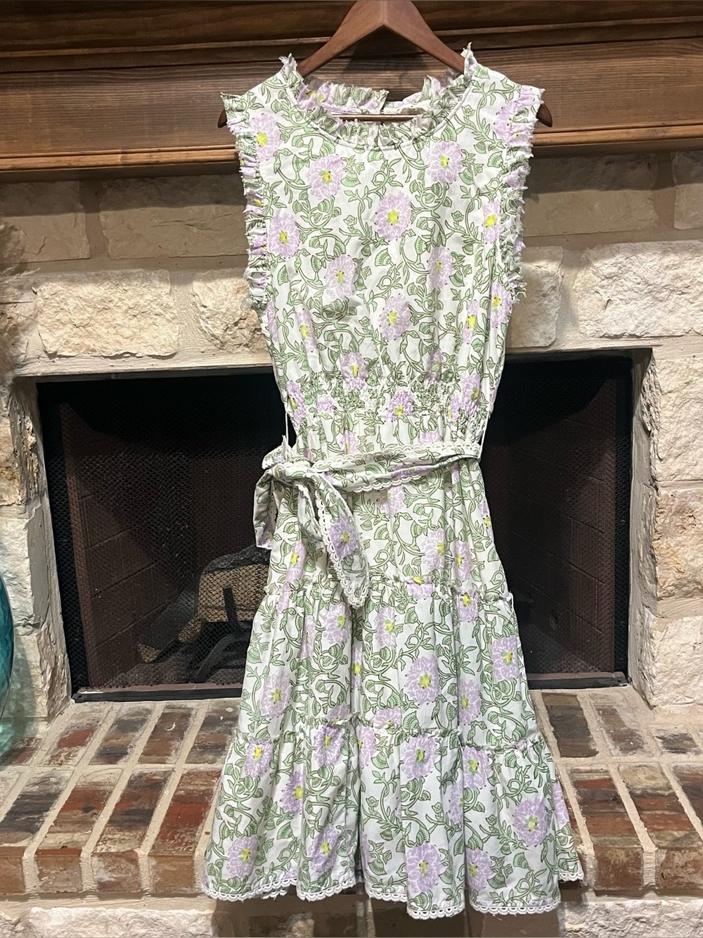 Roller Rabbit Daphne Naoki Floral Cotton Silk Dress XL - Picture 2 of 16